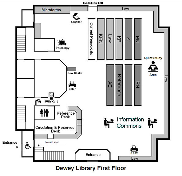 FLOOR MAP - Dewey Graduate Library - 1st Floor