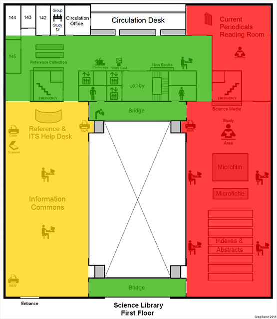 ZONE MAP - Science Library - First Floor